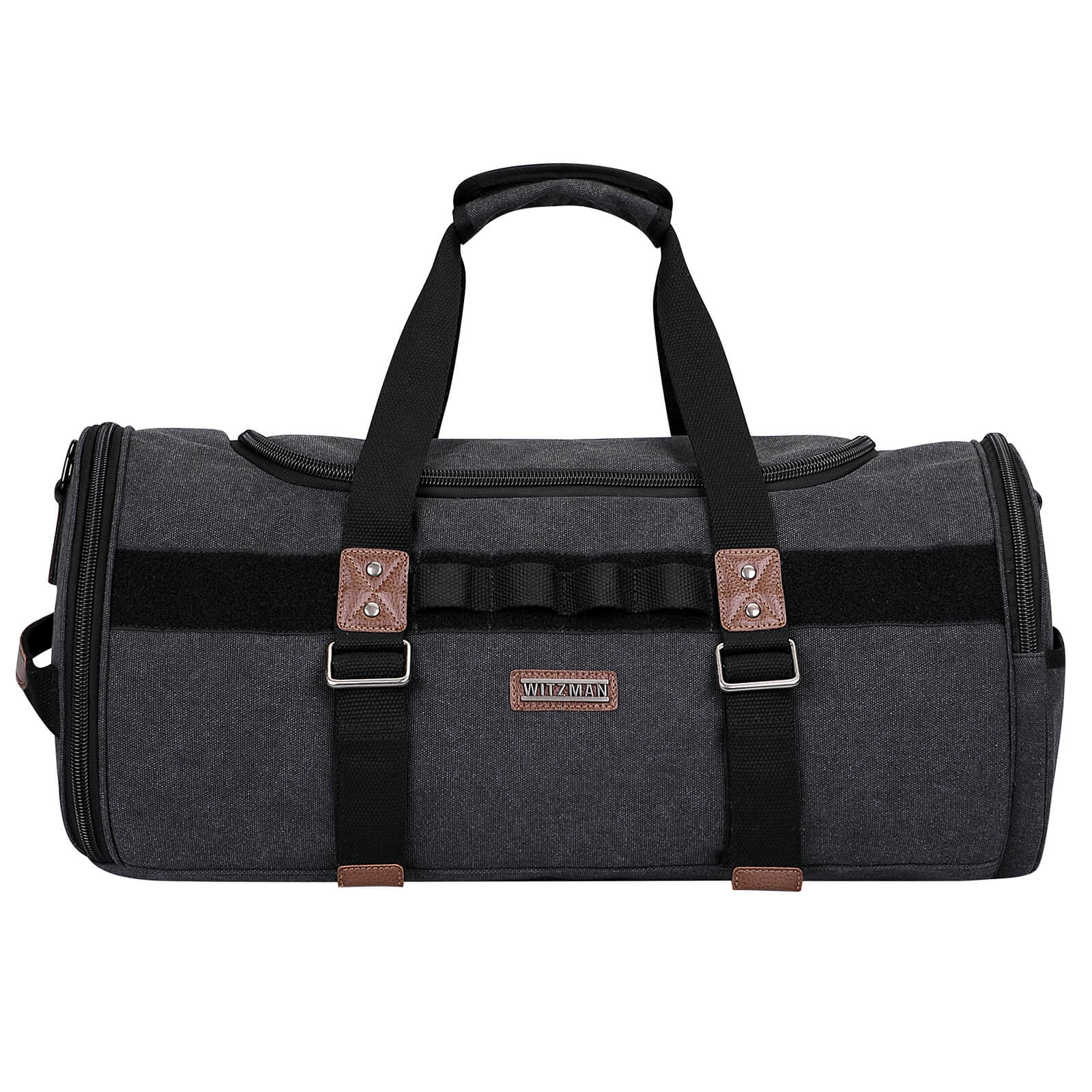 Black Canvas Large Travel Duffel Bags