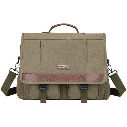 Army Green Canvas Messenger Bag