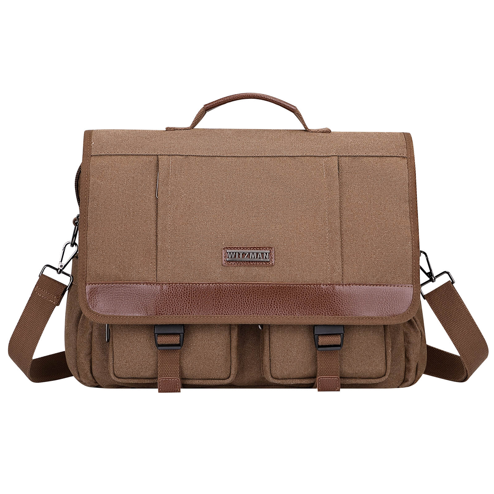 Brown Canvas Messenger Bag