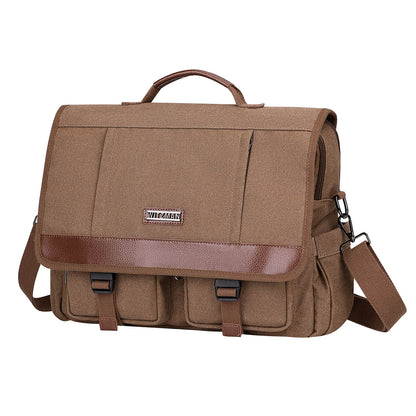 Brown Canvas Messenger Bag