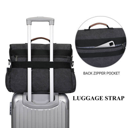 Black Canvas Messenger Bag