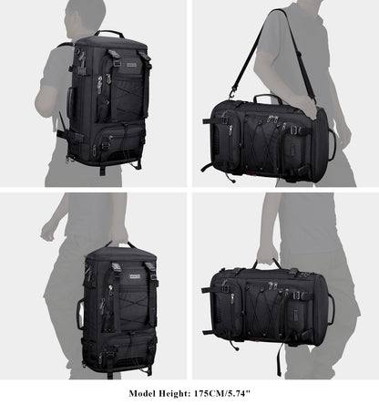 Black Nylon Travel Backpack