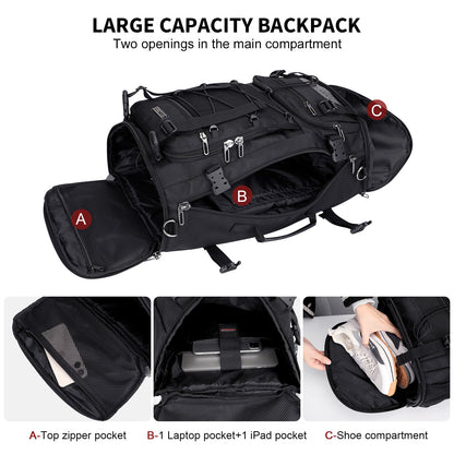 Black Nylon Travel Backpack