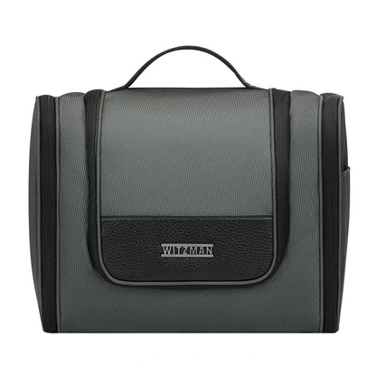 Grey large toiletry bag for men