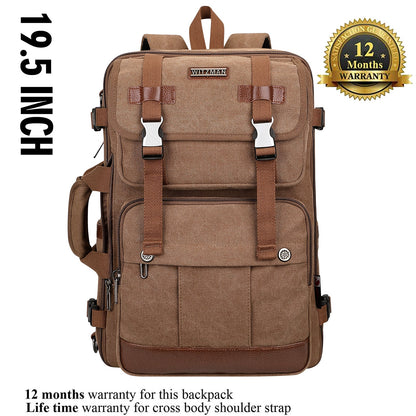 Black Canvas Travel Backpacks a6617-3 #color_brown