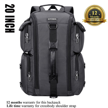 Silvery Grey Nylon Backpack