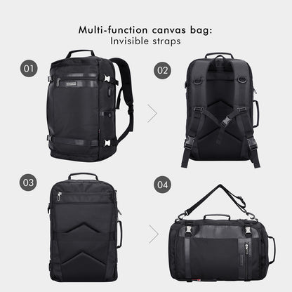 Black Nylon Travel Laptop Backpack B686 WITZMAN
