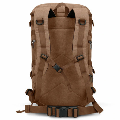 vintage Canvas Carry on Travel Backpack brown