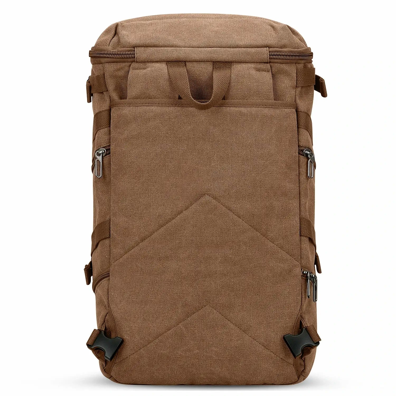 vintage Canvas Carry on Travel Backpack brown