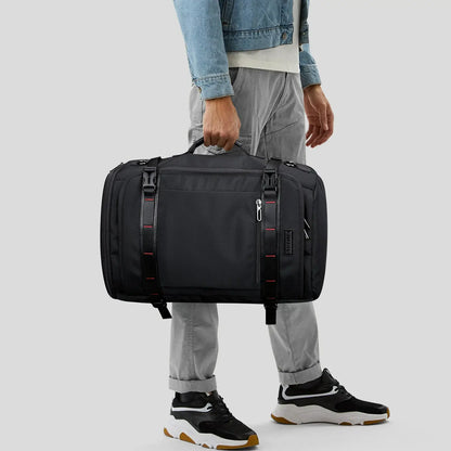 WITZMAN 35L black travel backpack for men nylon handle bag