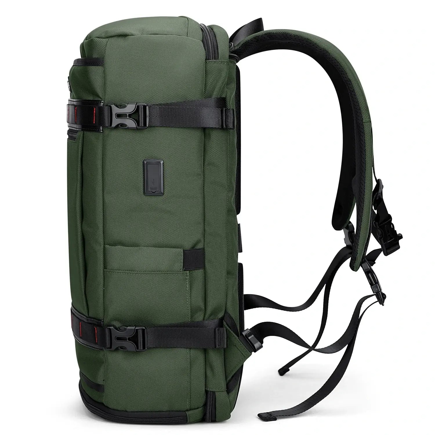 WITZMAN 35L army green travel backpack for men nylon carry on bag  side