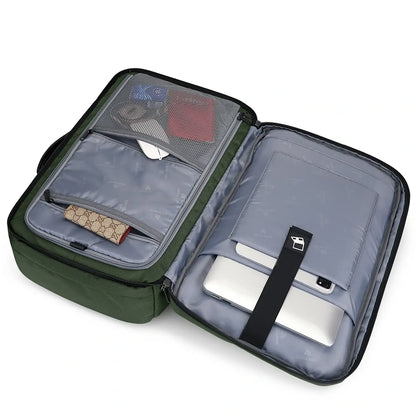 WITZMAN 35L army green travel backpack for men nylon carry on bag  laptop compartment