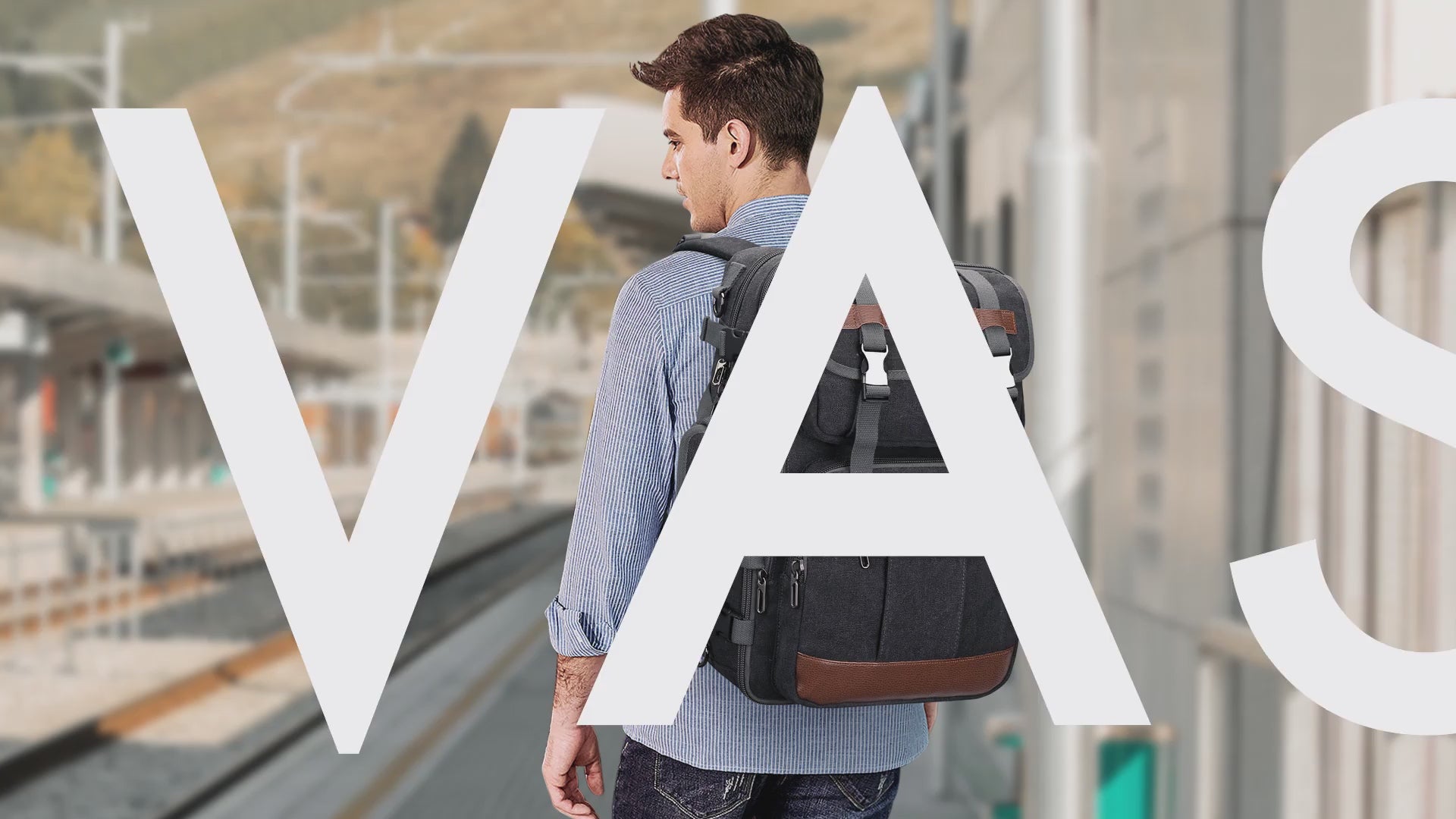 Canvas 3‑in‑1 Carry on Travel Backpack A6617-3