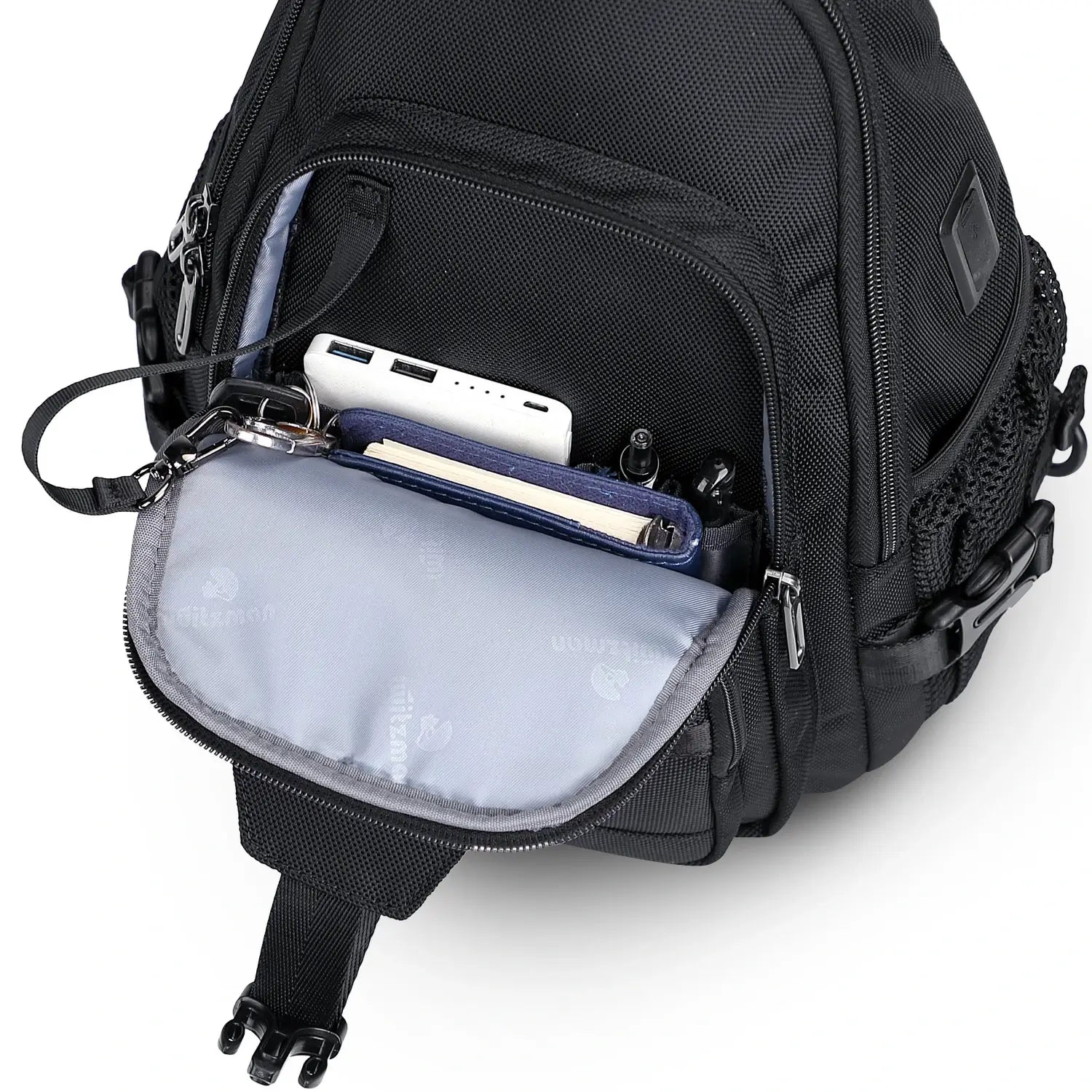 Casual Nylon Chest Bag Triangular Crossbody Sling Bags For Men B735