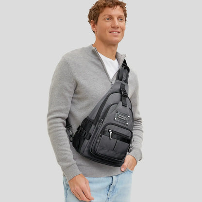 Casual Nylon Chest Bag Triangular Crossbody Sling Bags For Men B735