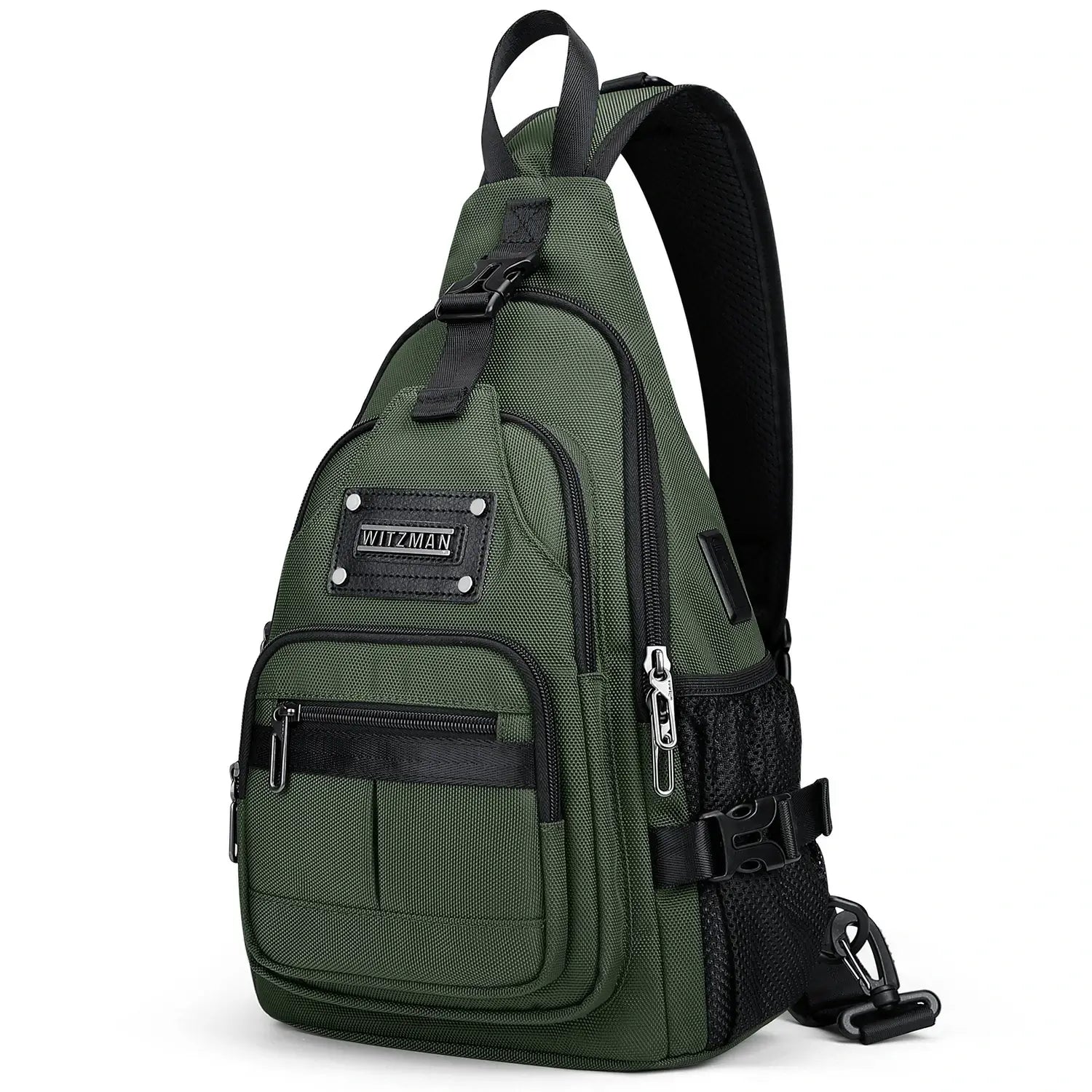 Casual Nylon Chest Bag Triangular Crossbody Sling Bags For Men B735