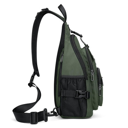 Casual Nylon Chest Bag Triangular Crossbody Sling Bags For Men B735