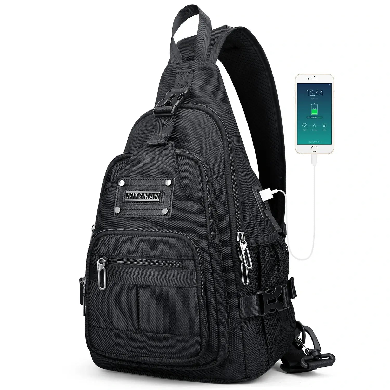 Casual Nylon Chest Bag Triangular Crossbody Sling Bags For Men B735