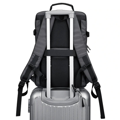 WITZMAN sliver grey nylon travel backpack for men b716