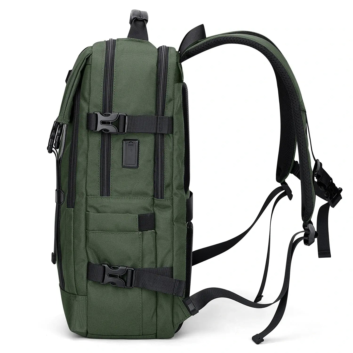 WITZMAN army green nylon travel backpack for men b716