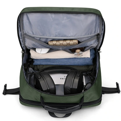 WITZMAN army green nylon travel backpack for men b716